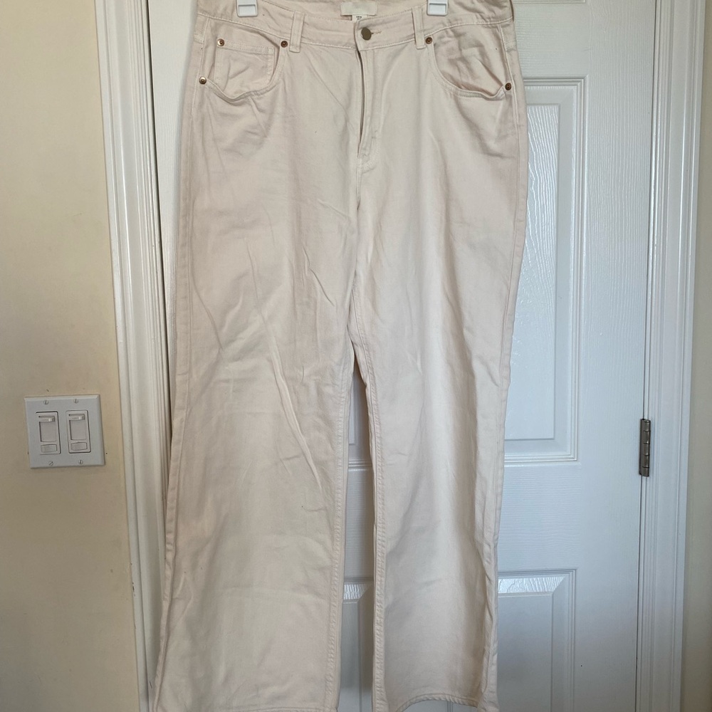 H&M wide legged high rise jeans